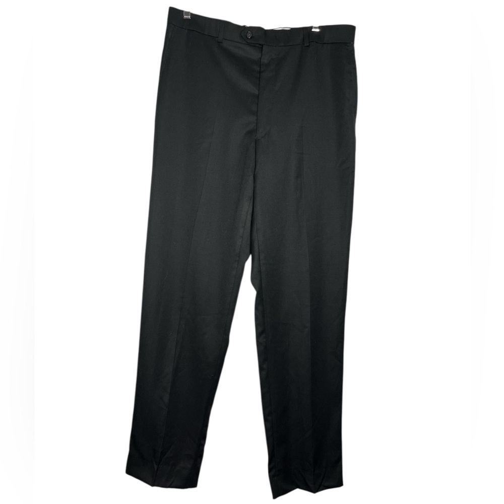 Vintage Pronto Uomo Men's Virgin Wool Dress Pants Black Union Made, size 36
